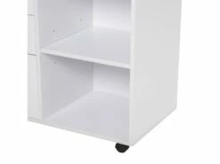 HOMCOM Support D'imprimante Organiseur Bureau Caisson 3 Tiroirs + 2 Niches + Grand Plateau Panneaux Particules Blanc 10 HOMCOM Support D'imprimante Organiseur Bureau Caisson 3 Tiroirs + 2 Niches + Grand Plateau Panneaux Particules Blanc -DECO Ventes meuble bureau 11209559