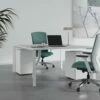 Bureau Bench 2 Personnes - Blanc - L160 Cm - DOWNTOWN -DECO Ventes meuble bureau 11944549