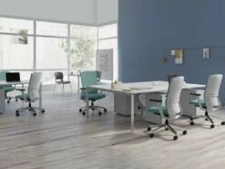 Bureau Bench 4 Personnes - Blanc - L120 Cm - DOWNTOWN