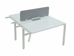 Extension Pour Bureau Bench 2 Personnes - Blanc - L120 Cm - Avec Séparateur - DOWNTOWN -DECO Ventes meuble bureau 12332437