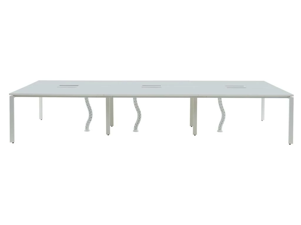 Bureau Bench 6 Personnes - Blanc - L140 Cm - DOWNTOWN 6 Bureau Bench 6 Personnes - Blanc - L140 Cm - DOWNTOWN – Image 4