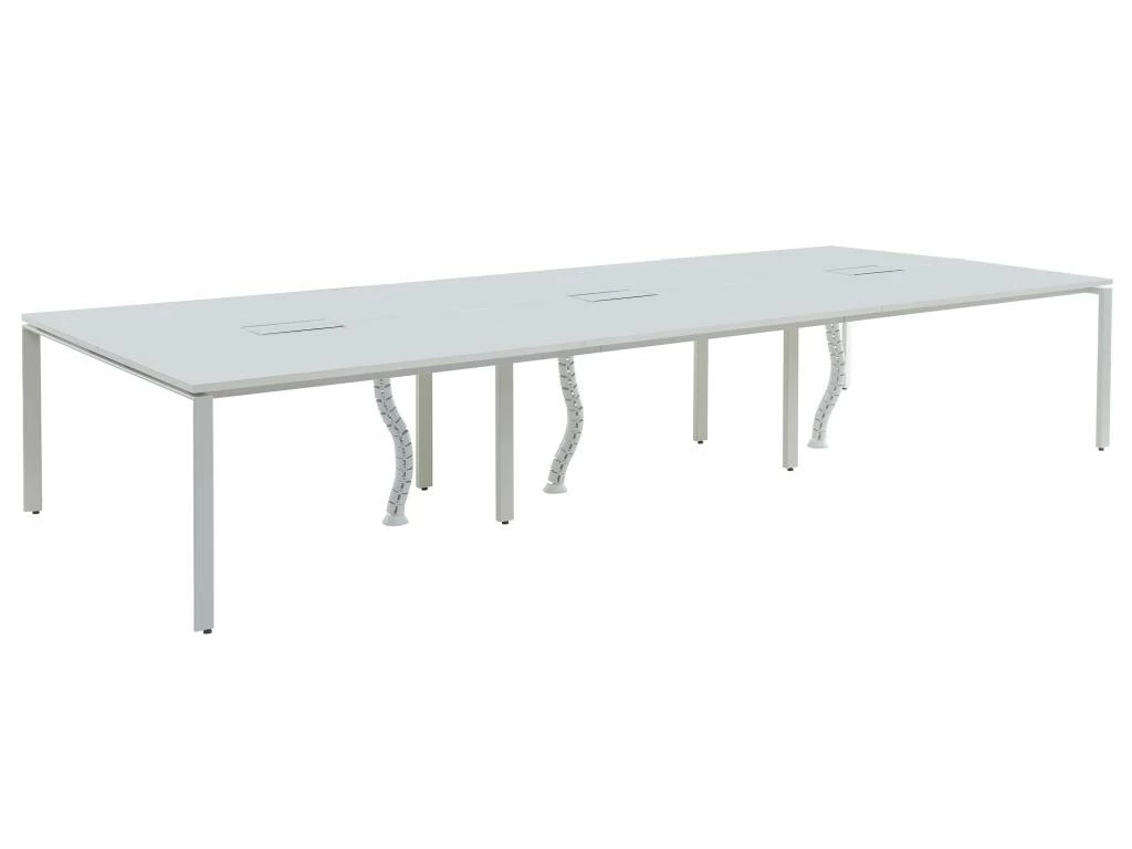 Bureau Bench 6 Personnes - Blanc - L140 Cm - DOWNTOWN 5 Bureau Bench 6 Personnes - Blanc - L140 Cm - DOWNTOWN – Image 3