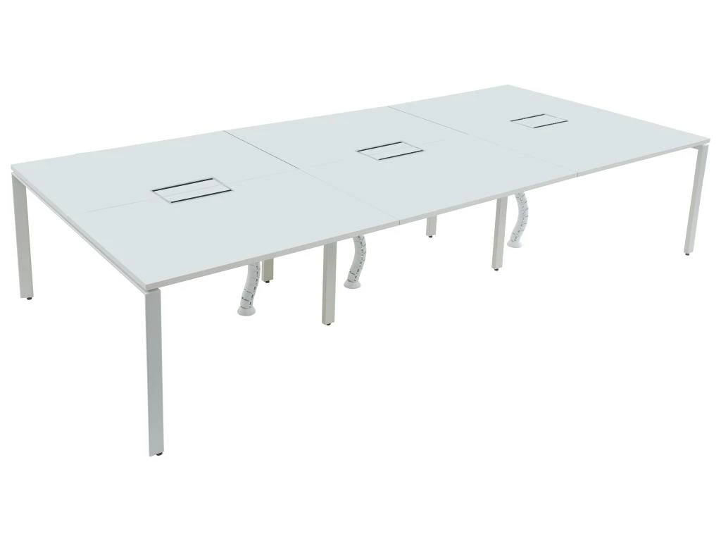 Bureau Bench 6 Personnes - Blanc - L140 Cm - DOWNTOWN 8 Bureau Bench 6 Personnes - Blanc - L140 Cm - DOWNTOWN – Image 6
