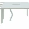 Extension Pour Bureau Bench 2 Personnes - Blanc - L120 Cm - DOWNTOWN -DECO Ventes meuble bureau 12434129