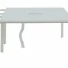 Extension Pour Bureau Bench 2 Personnes - Blanc - L140 Cm - DOWNTOWN -DECO Ventes meuble bureau 12434131