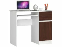 MOGO - Bureau Informatique Style Moderne - 90x77x50 - 1 Tiroir+1 Porte