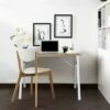 Table D'ordinateur Bureau De Jeu Gaming Moderne En Acier Bois Beige