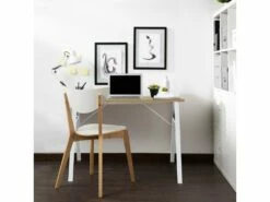 Table D'ordinateur Bureau De Jeu Gaming Moderne En Acier Bois Beige