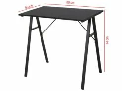 Bureau D'ordinateur Table De Jeu En Bois Et Acier Noir Bureau Maison -DECO Ventes meuble bureau 12520011