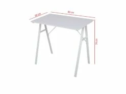 Table D'ordinateur Pour PC En Bois Acier Blanc De Style Moderne -DECO Ventes meuble bureau 12520047