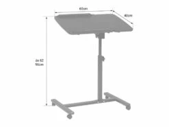 Table Pour Ordinateur à Roulettes Noire SABINE - HAPPY GARDEN -DECO Ventes meuble bureau 13089333