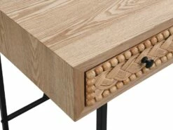 Bureau Avec 3 Tiroirs - MDF Et Métal - Coloris : Naturel Et Noir - AKIVI 16 Bureau Avec 3 Tiroirs - MDF Et Métal - Coloris : Naturel Et Noir - AKIVI -DECO Ventes meuble bureau 13226659