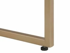 Bureau Console Avec 3 Tiroirs - MDF Et Métal - Naturel Et Doré - DEYAM -DECO Ventes meuble bureau 14023433