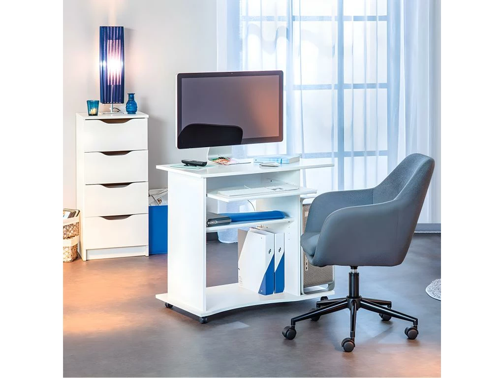 TEO - Pack Meuble Information + Fauteuil Gris + Meuble à Tiroirs 3 TEO - Pack Meuble Information + Fauteuil Gris + Meuble à Tiroirs