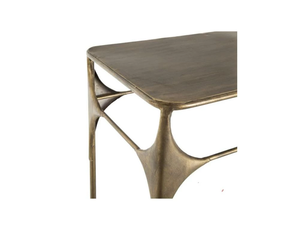 Bureau 1 Tiroir Métal Or Vieilli - ELUTAN 8 Bureau 1 Tiroir Métal Or Vieilli - ELUTAN – Image 6