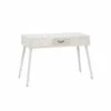 Bureau 3 Tiroirs Bois Clair/Blanc - LINO -DECO Ventes meuble bureau 17636301