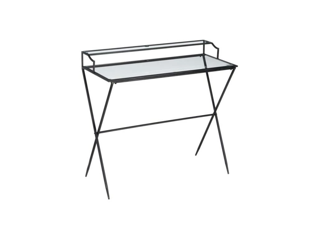 Bureau Métal/Verre Noir - NAPLA 3 Bureau Métal/Verre Noir - NAPLA