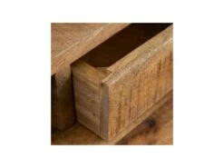 Bureau 2 Tiroirs 1 Niche Bois De Manguier/Métal - LEKNU -DECO Ventes meuble bureau 17789077