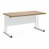 Bureau Informatique Ordinateur 140 X 73 Cm Marron Blanc 14_0005957 -DECO Ventes meuble bureau 19088673