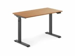 Bureau Assis-debout 90 Watts 120 X 60 Cm Marron Gris 14_0005946