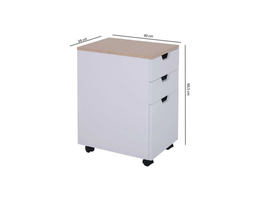 Caisson De Bureau BRICK Blanc 5 Caisson De Bureau BRICK Blanc â Image 3