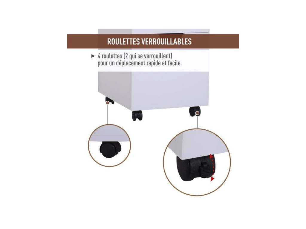 Caisson De Bureau BRICK Blanc 8 Caisson De Bureau BRICK Blanc â Image 6