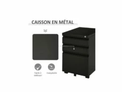 Caisson De Bureau SEKUR Noir -DECO Ventes meuble bureau 19166127