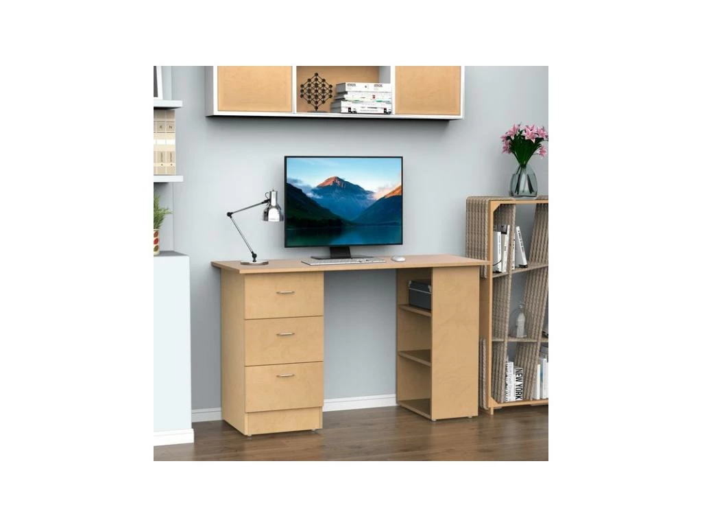 Bureau Informatique STANFORD Bois Clair 4 Bureau Informatique STANFORD Bois Clair – Image 2