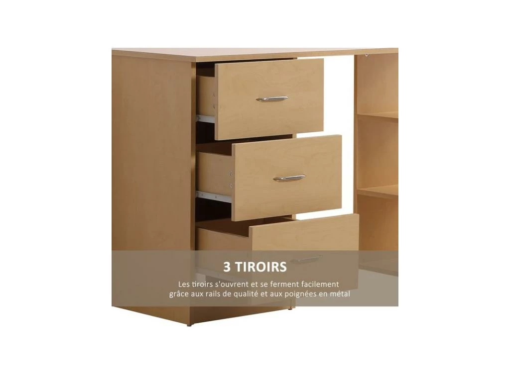 Bureau Informatique STANFORD Bois Clair 7 Bureau Informatique STANFORD Bois Clair – Image 5