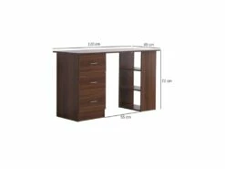 Bureau Informatique RICARDO Brun -DECO Ventes meuble bureau 19169537