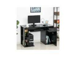 Bureau Informatique STELLAR Noir -DECO Ventes meuble bureau 19170227