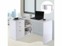 Bureau Modulable Solibac Blanc -DECO Ventes meuble bureau 19170241