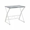 Bureau Verre Trempé NEW-YORK Blanc -DECO Ventes meuble bureau 19170411