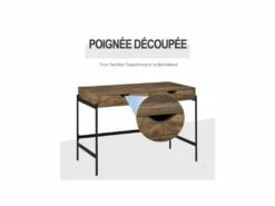 Bureau Industriel TONY Noir Et Bois -DECO Ventes meuble bureau 19170495