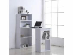 Bureau Multi-rangement Elina Blanc -DECO Ventes meuble bureau 19170533