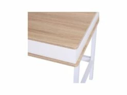 Bureau Informatique OSLO Blanc Et Bois -DECO Ventes meuble bureau 19170563