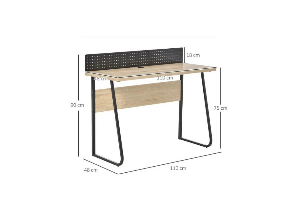Bureau Secrétaire ETHAN Chêne Clair 5 Bureau Secrétaire ETHAN Chêne Clair – Image 3