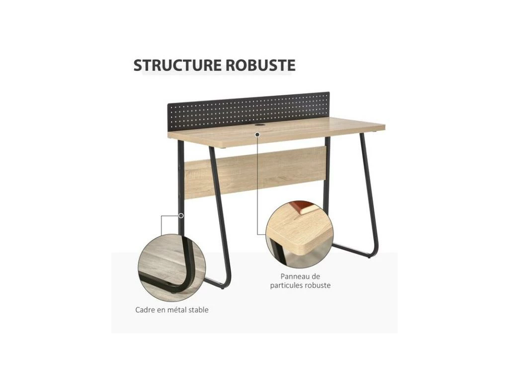 Bureau Secrétaire ETHAN Chêne Clair 8 Bureau Secrétaire ETHAN Chêne Clair – Image 6