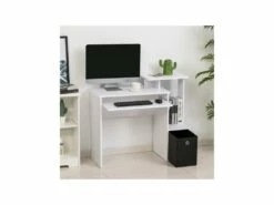 Bureau Informatique ELIOTT Blanc -DECO Ventes meuble bureau 19170733