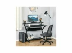 Bureau Informatique Gamer CONNOR Noir -DECO Ventes meuble bureau 19171211