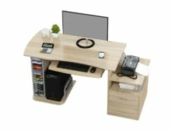 Bureau Informatique Kong Aspect Bois De Chêne -DECO Ventes meuble bureau 19171331