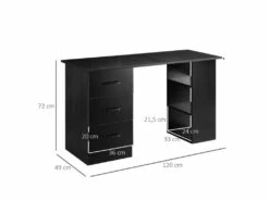 Bureau Informatique HAROLD Noir -DECO Ventes meuble bureau 19171405