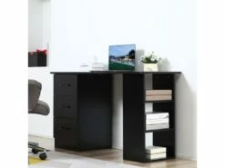 Bureau Informatique HAROLD Noir -DECO Ventes meuble bureau 19171407