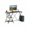 Bureau Industriel TRIPLEX Bois Et Noir