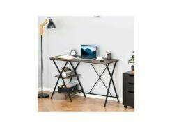 Bureau Industriel TRIPLEX Bois Et Noir -DECO Ventes meuble bureau 19187185
