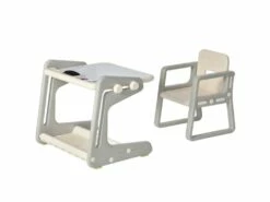 Bureau Enfant Tableau Blanc Et Chaise NICOLAS Beige