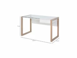 Bureau STANFORD Blanc Et Bois 12 Bureau STANFORD Blanc Et Bois -DECO Ventes meuble bureau 19192815