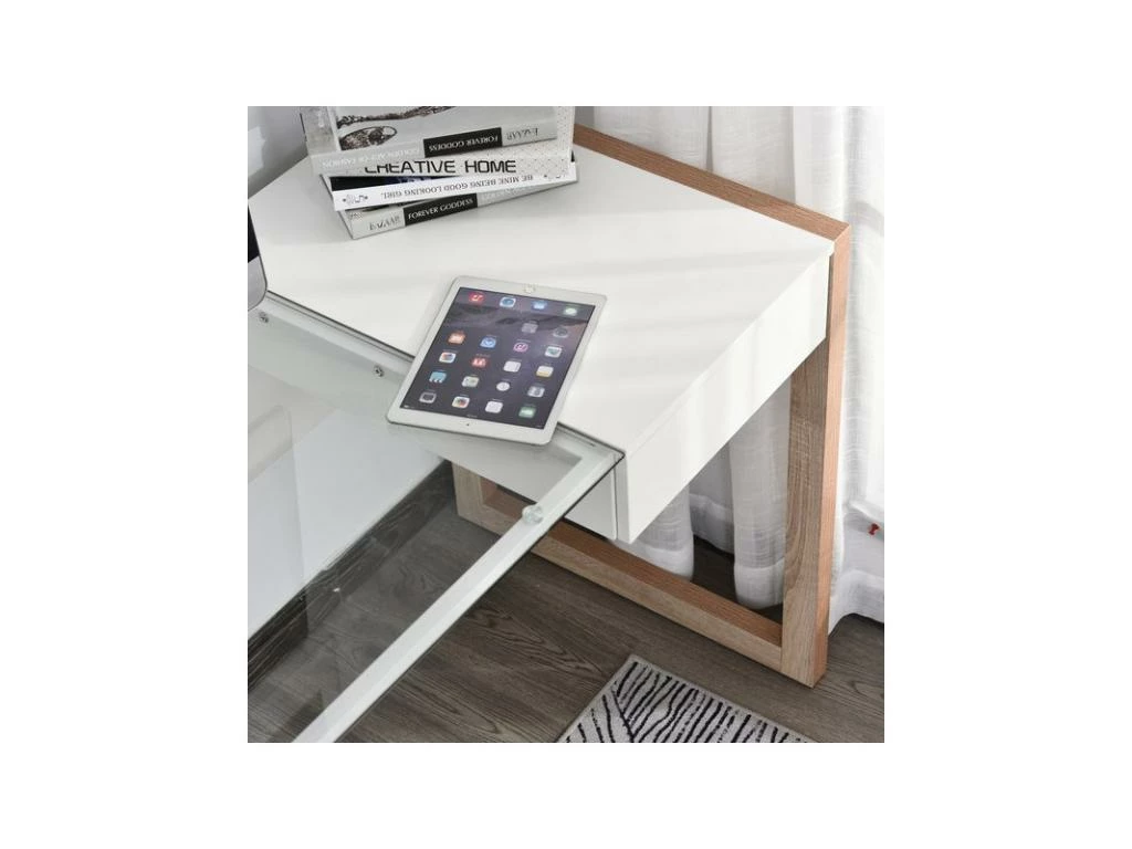 Bureau STANFORD Blanc Et Bois 6 Bureau STANFORD Blanc Et Bois â Image 4