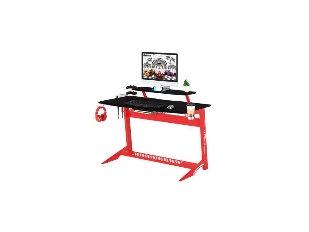 Bureau Gaming Taroudant Rouge/Noir 3 Bureau Gaming Taroudant Rouge/Noir