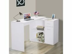 Bureau Informatique Multi Rangements Nito Blanc -DECO Ventes meuble bureau 19193167